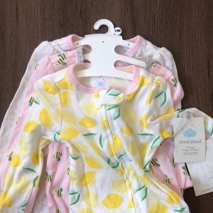 Cloud Island sleep and play 3-pack 3-6 month NWT